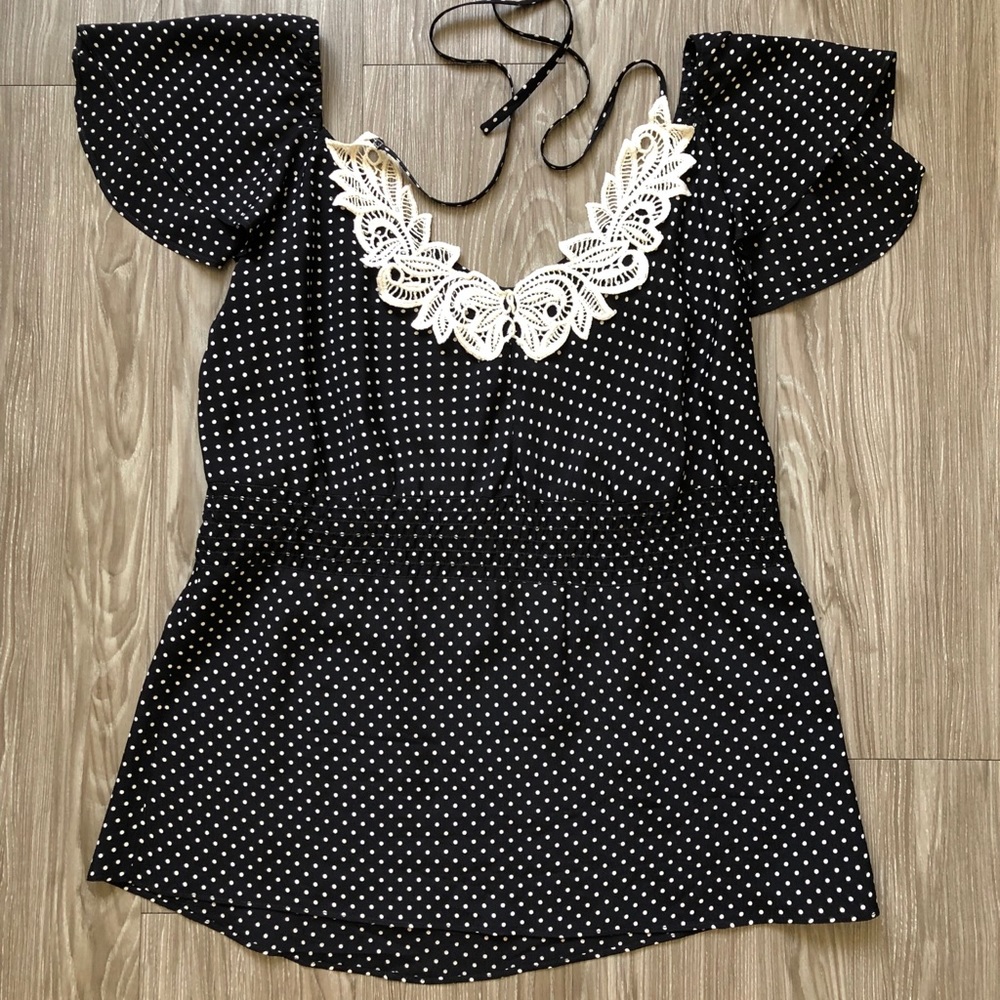 Issho Vintage Polka Dot Top